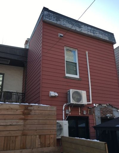 Peintres professionnels Grand Montréal - Peinture extérieur rouge