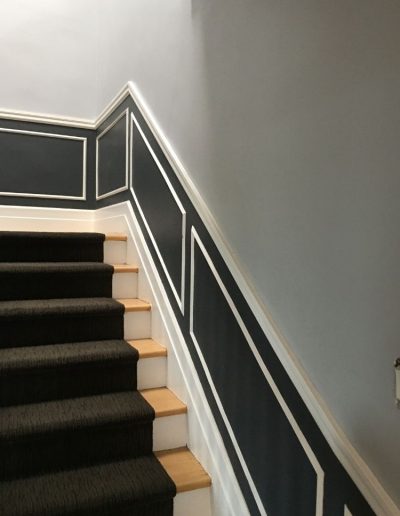 Peintres professionnels Grand Montréal - Peinture résidentielle escalier et murs